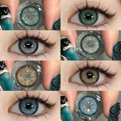 EYESHARE New 1pair Colored Contact Lenses for Eyes Brown Contacts Lenses Fashion Blue Eyes Lenses Yearly Korean Gray Contacts