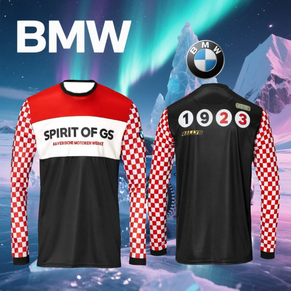 

2025 Summer New BMW Motorcycle Riding Suit Men's Fast-drying Long-sleeved T-shirt Racing Suit Casual Breathable Fashion Y2K