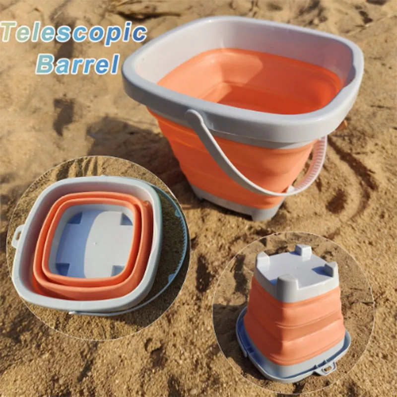 11/5/1 PCS Beach Sand Play Water Set Secchio pieghevole Giocattoli estivi per bambini Gioco all'aperto per bambini Accessori da spiaggia Colore casuale