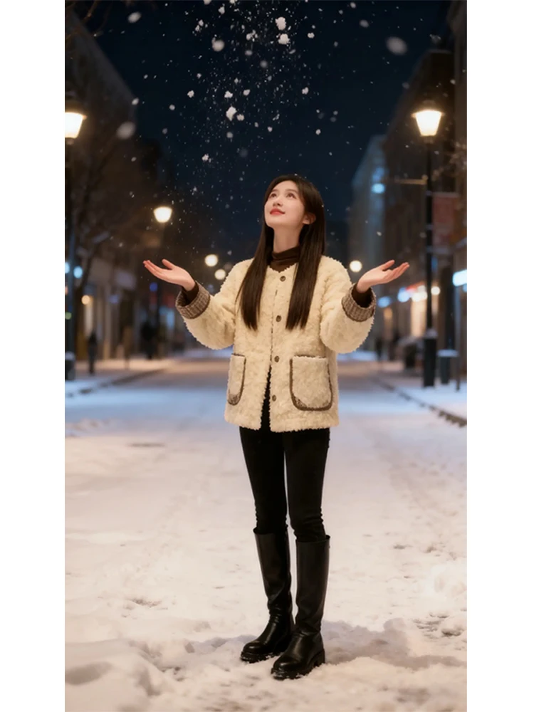 

Slimming Pure Color Long Sve Women's Jaet Lightweight Faionable Commute Outerwear Winter New Sle Casual Loose Fit