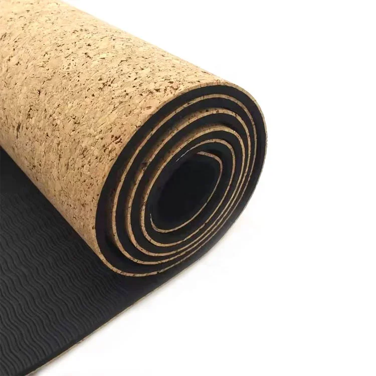 4.8mm Durable And Comfortable Cork Yoga Mat For Yoga & Pilates With Custom Logo