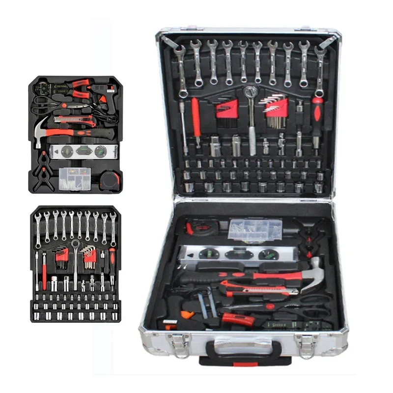 399 Pieces Auto Repair Tool Set Sleeve Wrench Household Tools Aluminum Shell Tool Set