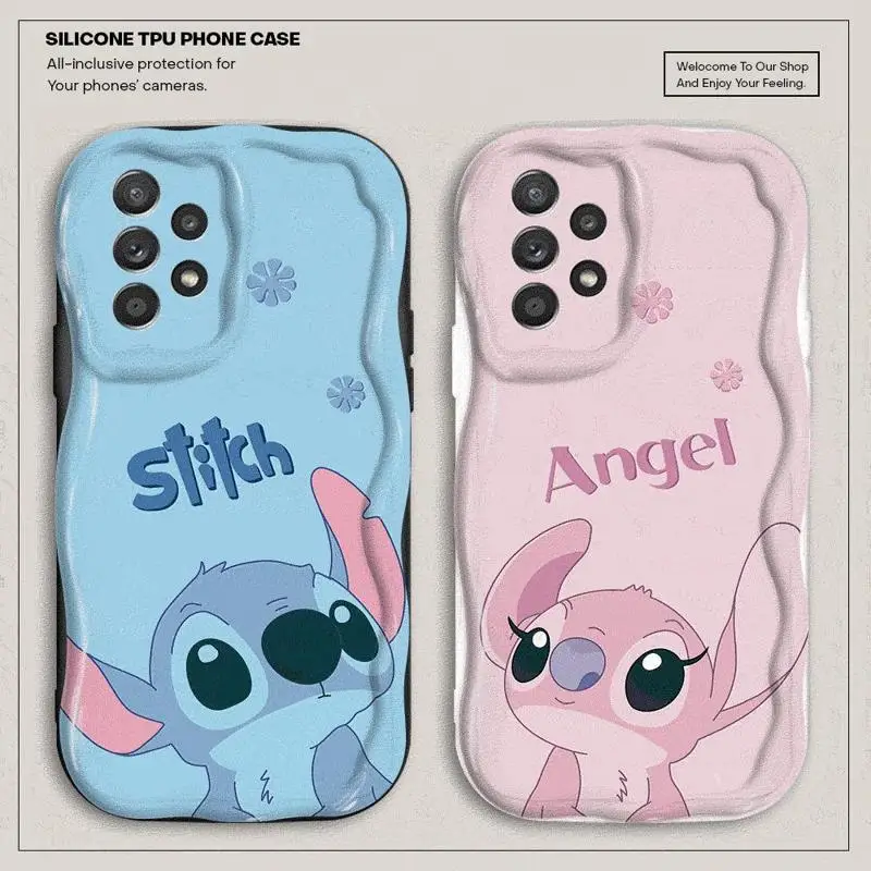 Disney Stitch  Pink For Samsung Galaxy A21s A50 A51 A71 A30 A31 A11 A10 A20 A02s A03 A04 A05 A04s A05s fundas Soft Phone Case