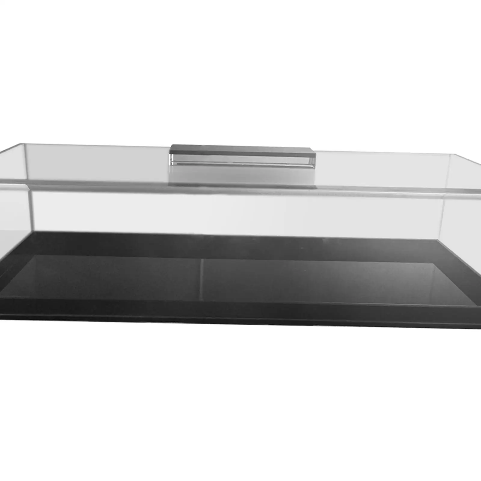 Clear Bread Box Dessert Cake Tray with Cover Rectangular Display Box Serving Tray for Weddings Banquet Birthday Event Cupcake