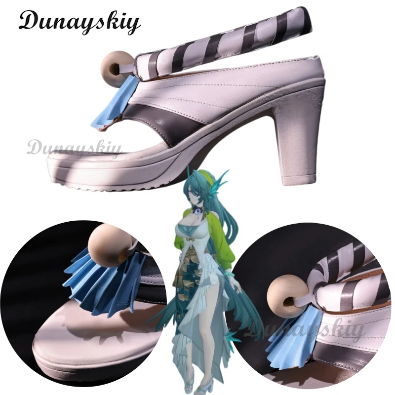 Zenless Zone Zero Cecilia Game Inspired Cosplay Shoes Themed Role Play Holiday Party Costume Accessories view 2