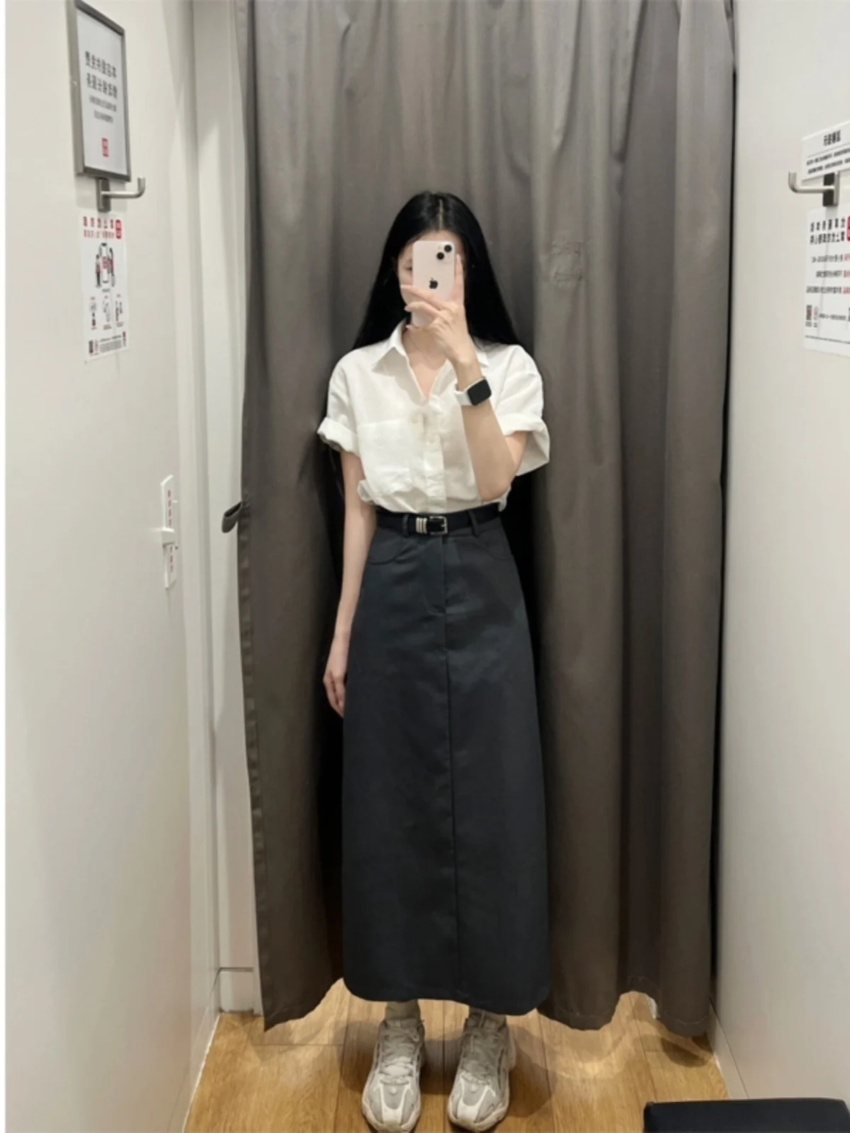 

White ort Sve irt Women's Summer Unique Design High-End Casual Versatile Commute Loose f Sve Top Collar But...
