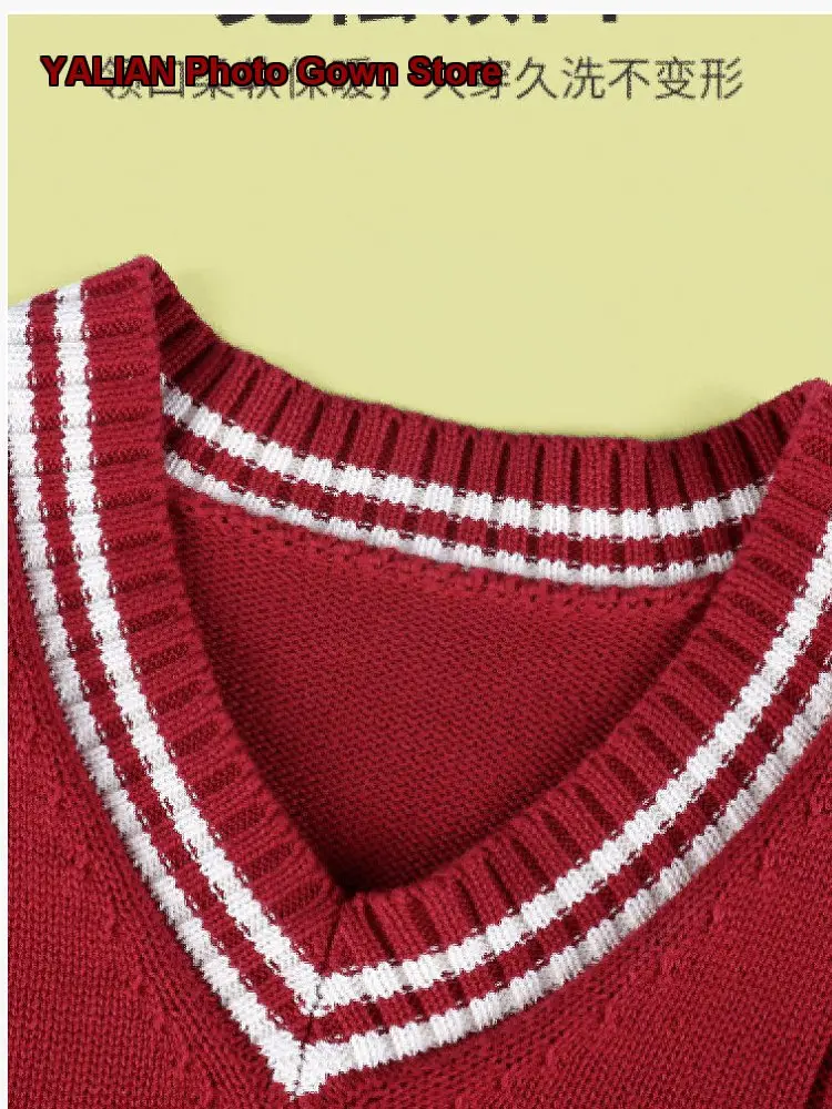 Kids Vest Boys Girls Knit Vest School Uniform Class Uniform