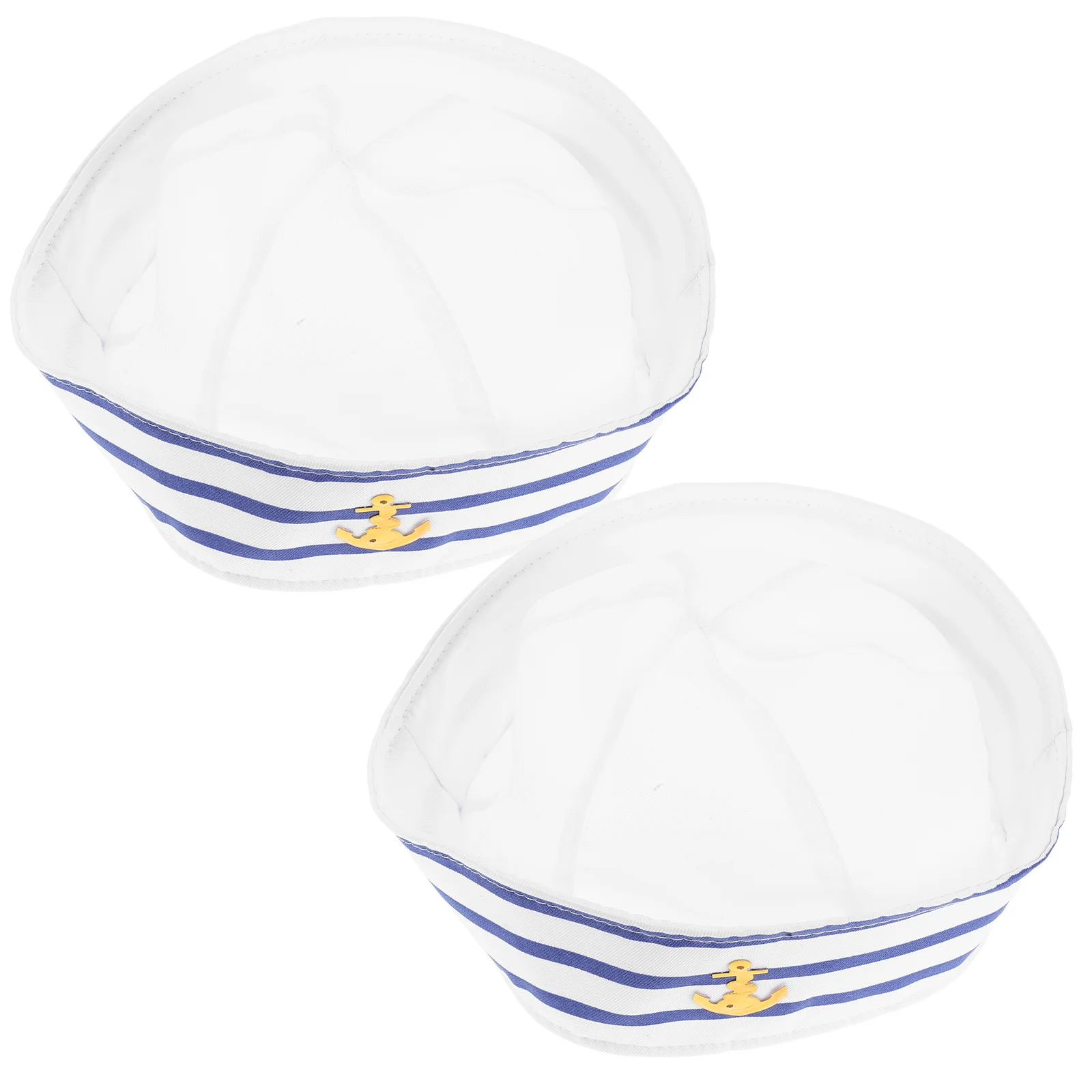 

2Pcs Captain Hat Polyester Sailor Hats Adult Unisex Cosplay Costume Party Boating Accessories Sailor Hat Clothing Accessories