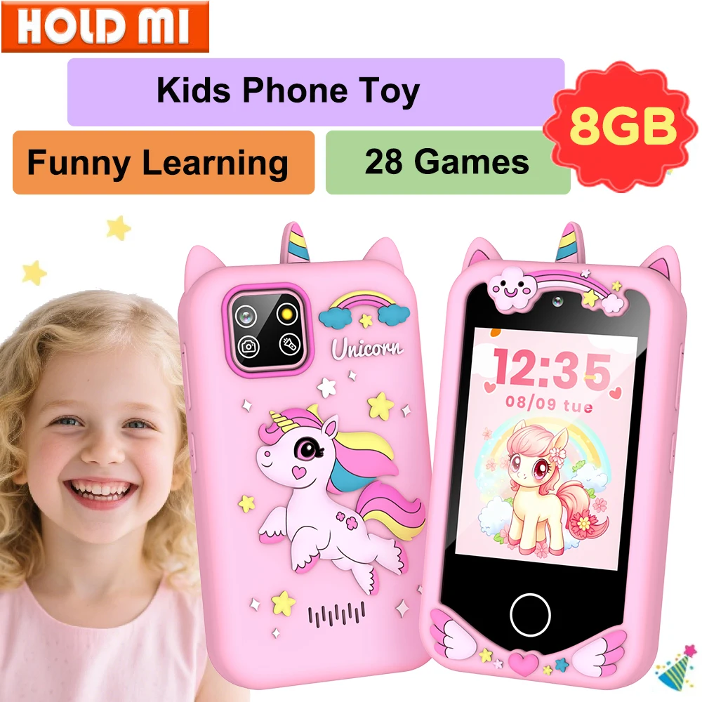 Kids Smart Phone Video Music Player 10 Stories Toy Phone Camera Habit Tracker 28 Games Learning Educational Toys Children Gifts