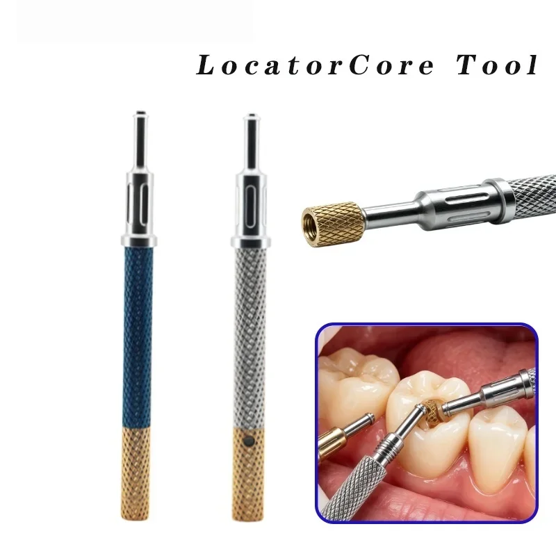 1Pcs Dental Dental Implant Locator Core Tool Universal Insertion Extraction Tool Remove Locator 3 in 1 Core Tool Metal Handle