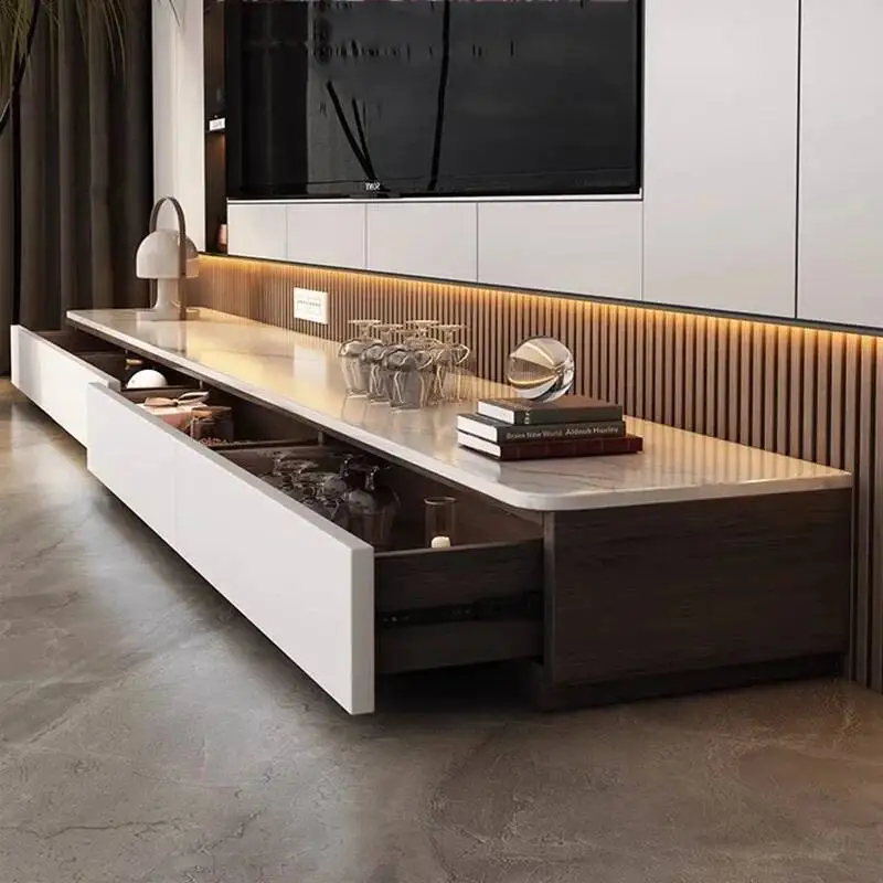 حامل تلفاز mueble غرفة المعيشة تلفزيون طاولة القهوة المنزلية الحديثة خزانة التلفزيون الترفيه دعم التلفزيون التلفزيون Sur Pied أثاث المنزل