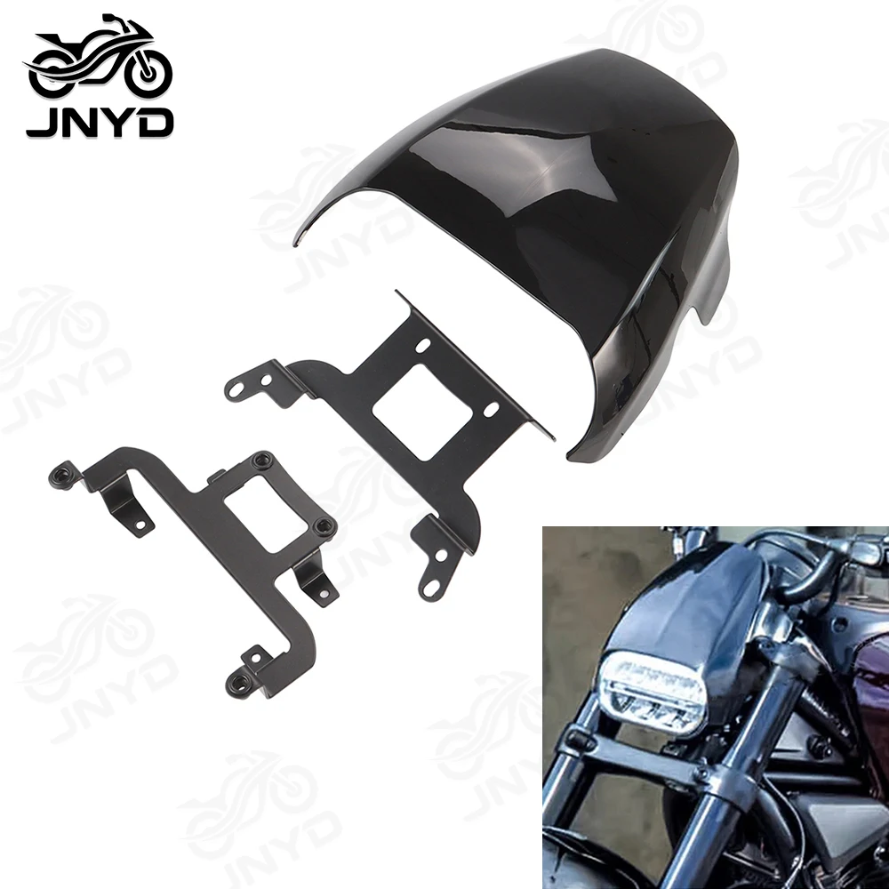 JNYD Motorcycle Gloss Black ABS Headlamp Front Cowl Headlight Fairing Cover For Harley Sportster S 1250 RH1250 2021 2022