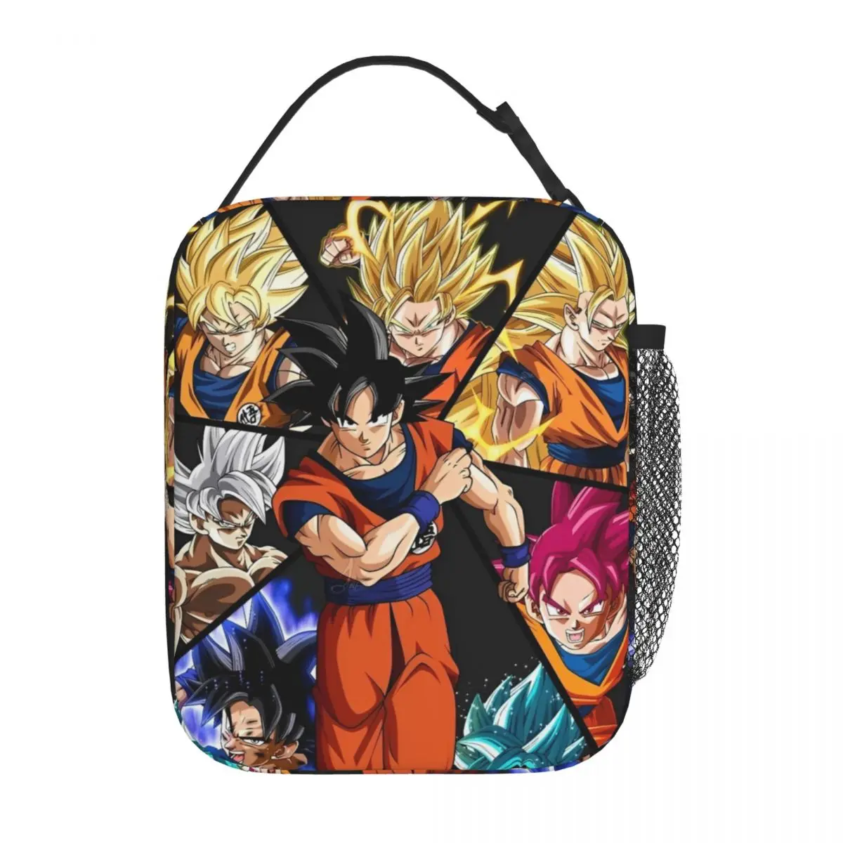 Dragon Ball Z DBZ Goku Insulated Lunch Bag Thermal Bag  Meal Container Anime Large Tote Lunch Box Food Storage Bags College