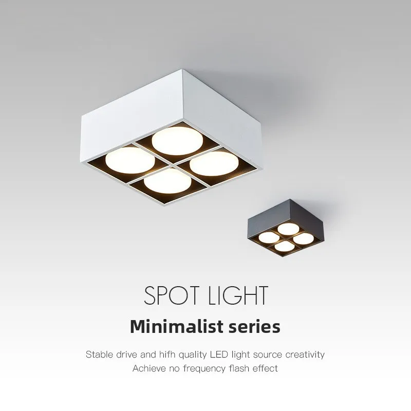 Living room without main light grille light, spotlight surface mounted downlight, lamps