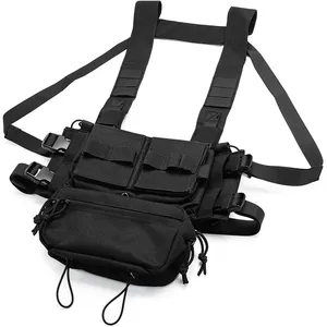 Multifunktionale Brustplattform CS Campo Molle Dangler CamoUflage Bag Training Training im Freien Camp Hunting Entertainment Paket 8 Hauptverkaufstaktik Tan - №3