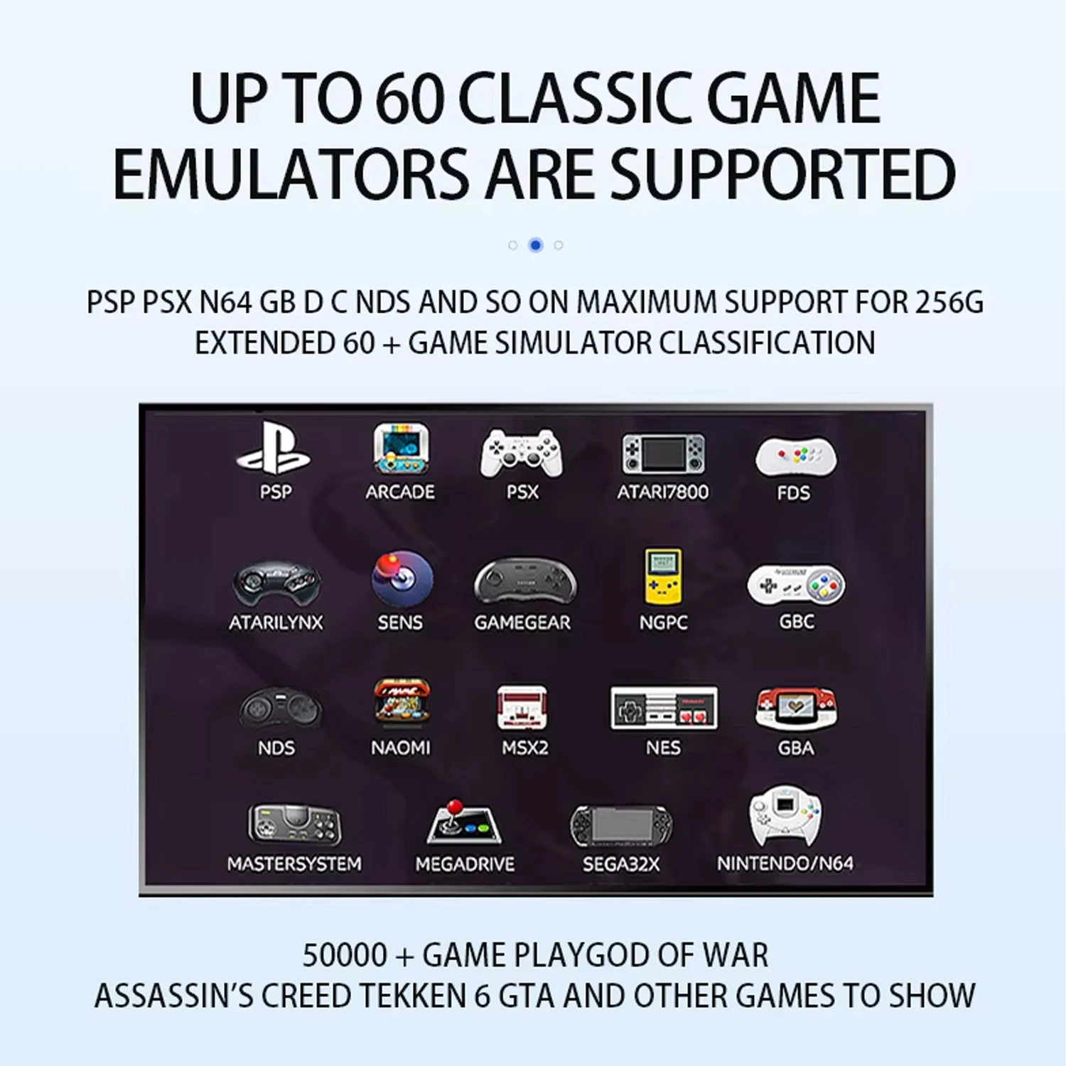 G11 Pro Game Box Built in 40000+ Retro Games 4K HD TV Game Stick Video Game Console 128G  Portable Game Player Wireless Gamepad