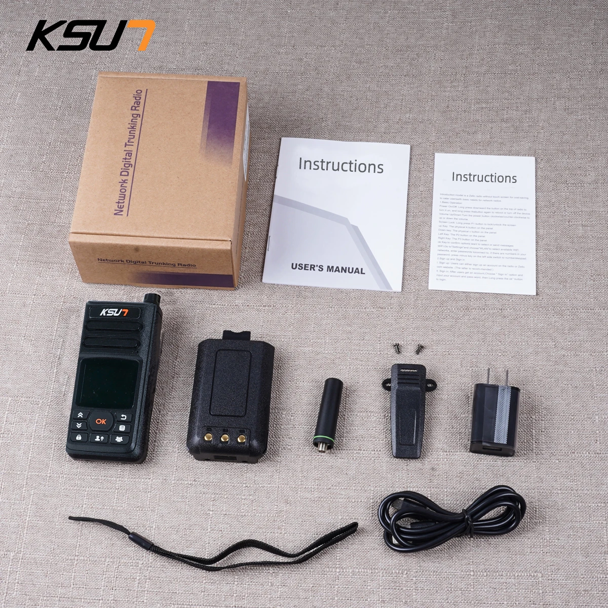 KSUN ZL10 Zello Walkie Talkie Handy Long Range 4G GPS Wifi Blue tooth Mobile Ham Radio Two Way Radio Walkie Talkie 100km