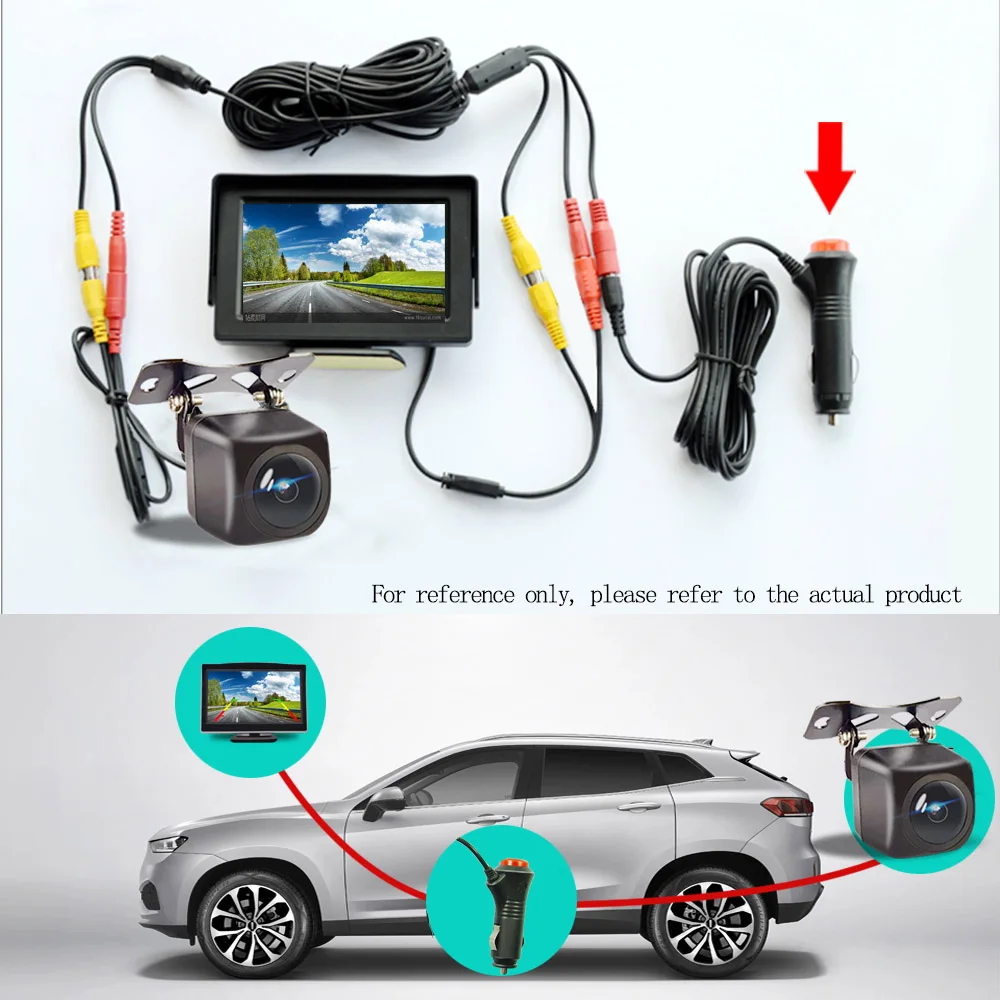 Einfache Installation Rückansicht Backup Kamera 4,3/5/7 Zoll Auto LCD Monitor Für Fahrzeug Van Nachtsicht Reverse parkplatz Bild System – Detail 3