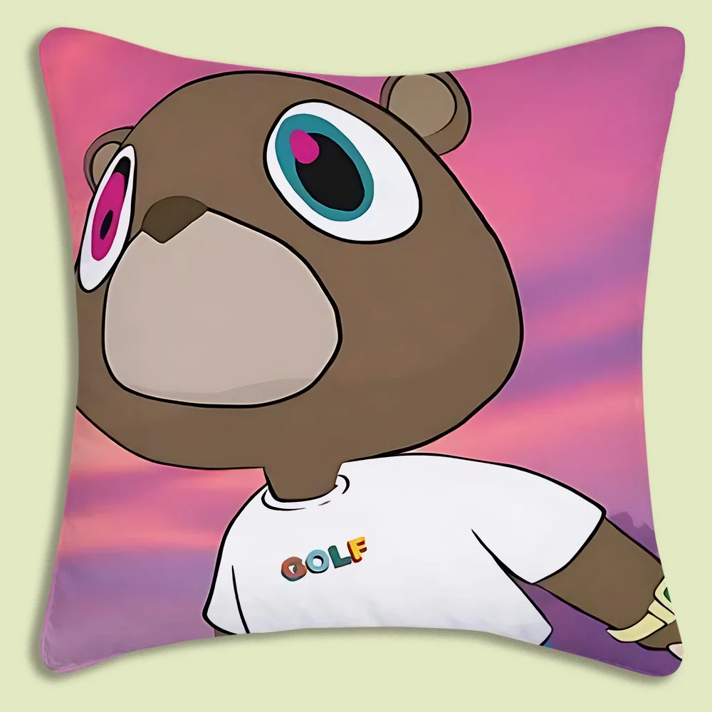 Funny Kanye West Meme Pillow Covers Cartoon Sofa Decorative Home Double-sided Printing Short Plush Cute Cushion Cover