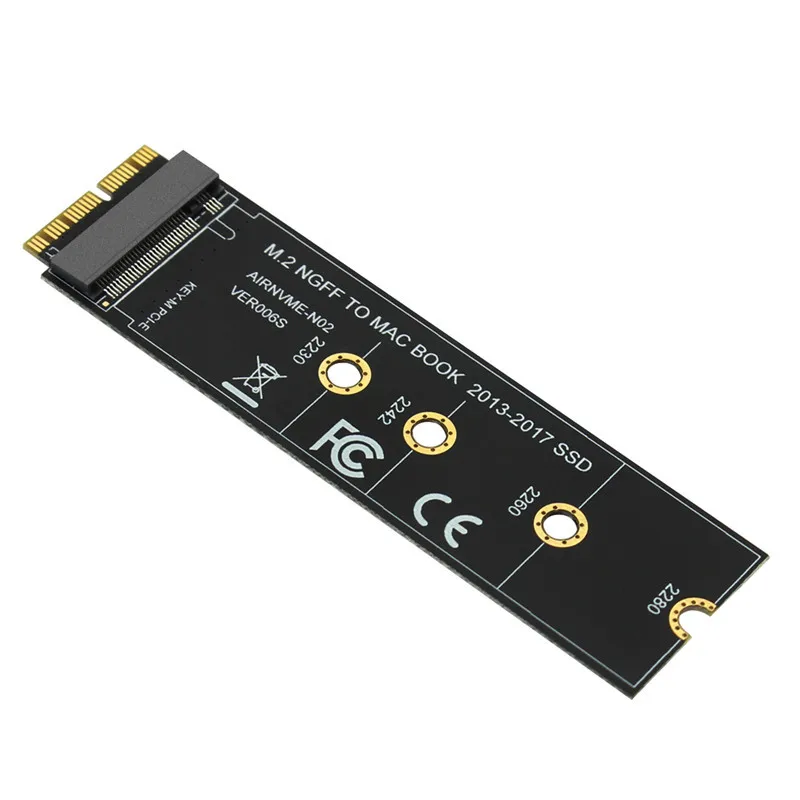 Tarjeta adaptadora de conversión SSD M.2 NVME para MacBook Air Pro Retina 2013-2017, Kit de SSD NVME/AHCI para A1465 A1466 A1398 A1502