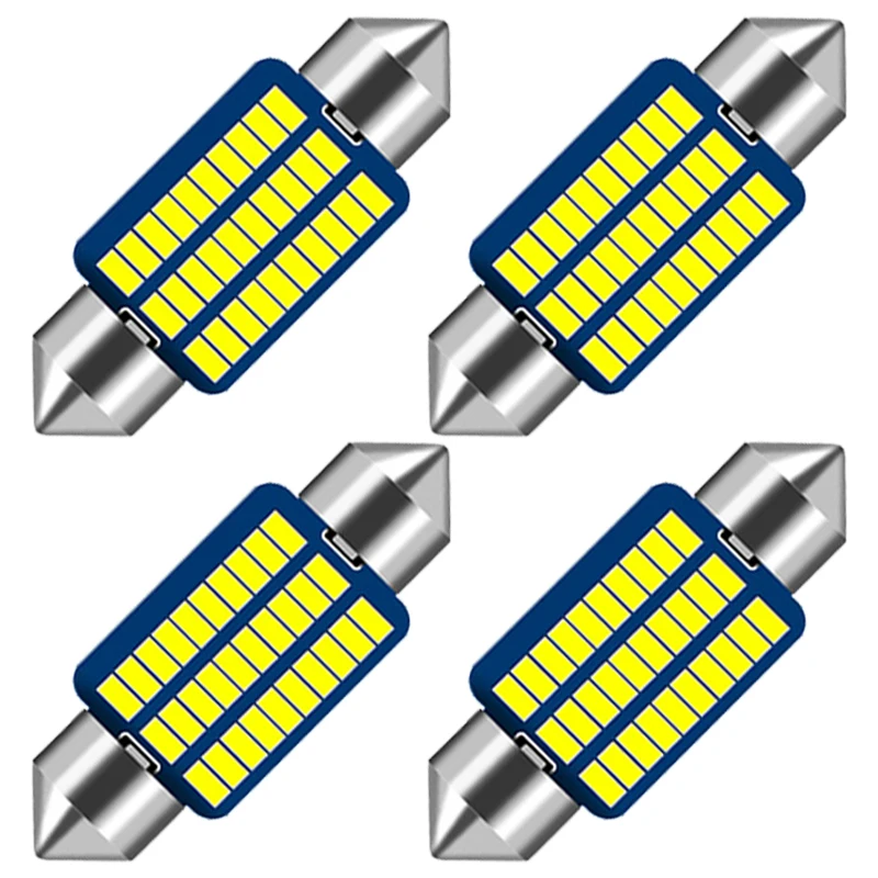 

1/4/10 шт., C5W Festoon светодиодный Bulb, 31 мм, 36 мм, 39 мм, 41 мм, купол для интерьера, цвет белый, 12 В, 7000K, лампы для чтения номерного знака багажника