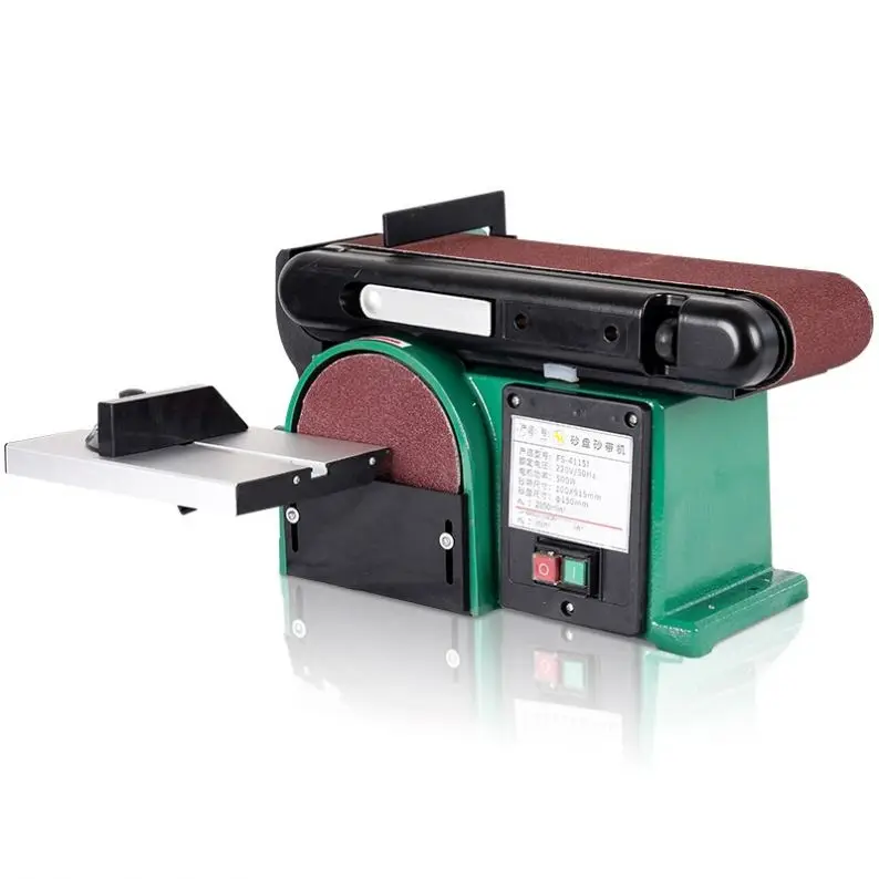 6 Inch Combination Belt and Disc Sander 150mm Benchtop Grinding Polishing Machine for Wood Metal Sanding Workstation
