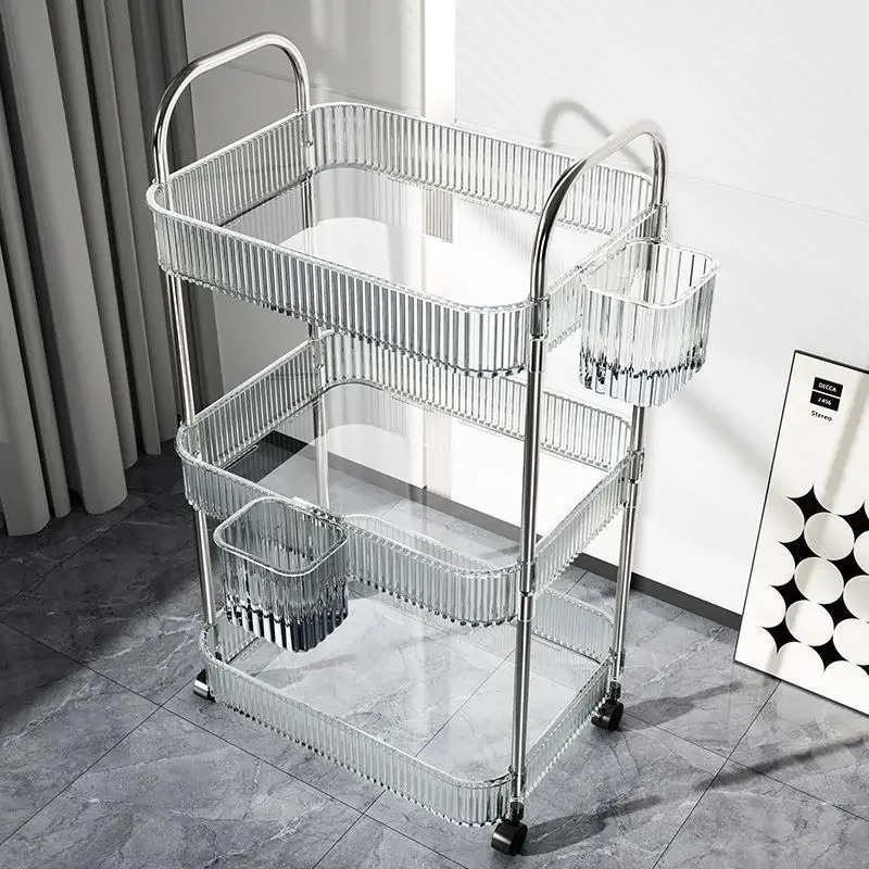 

Golden Auxiliary Cart Spa Furniture Wood Trolley Cleaning Dressing Table Aesthetics Beauty Tattoo Professional Salon Wave Barber