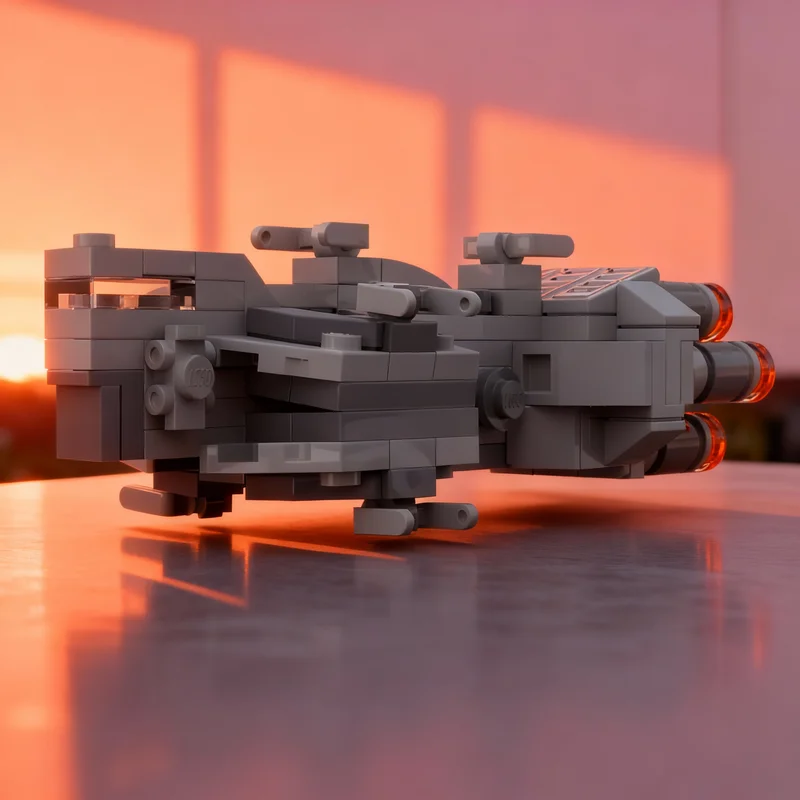 145 Piezas MOC Escala 1, Fragata de Clase Avant CF, Modelo UCS de Batalla Espacial, Bloques de Construcción de Arquitectura, Regalos de Navidad, Idea de Juguete Creativo