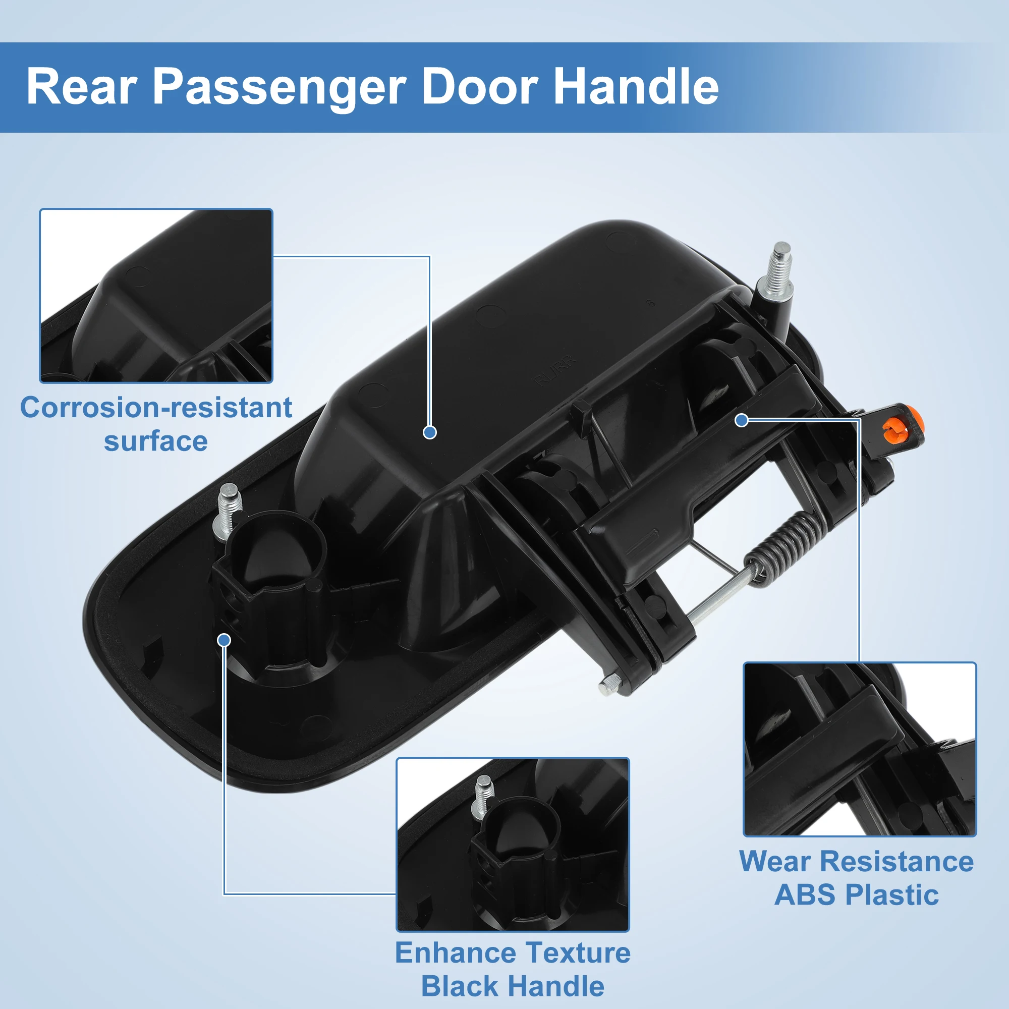 

UXCELL Комплект передних левых и передних правых и задних ручек правой двери для GMC Savana 1500 2500 3500 Внешние дверные ручки