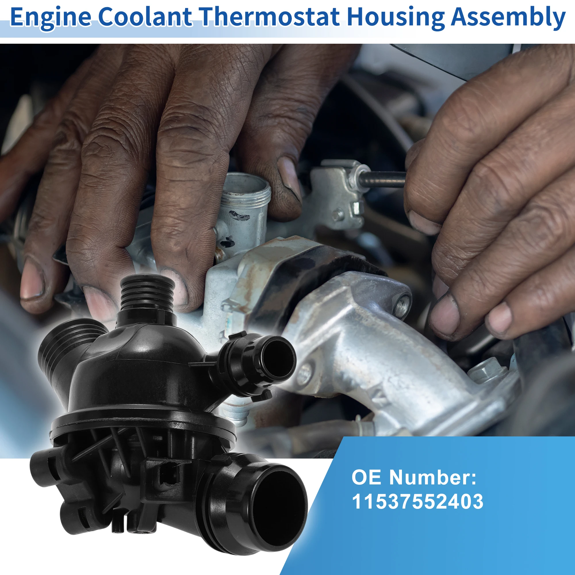 

X Autohaux Engine Coolant Thermostat Housing Assembly No.11537552403 for BMW 3-Series E90