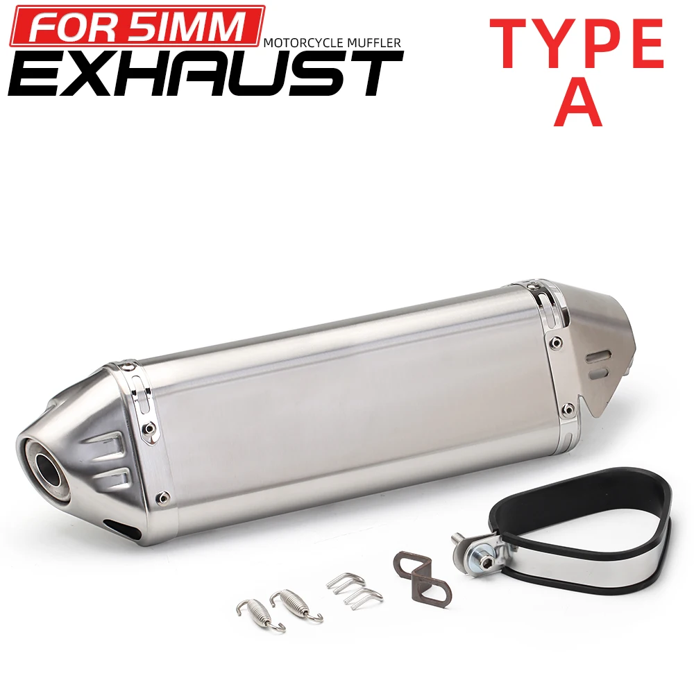 

51mm caliber universal motorcycle modified exhaust pipe TRC R77 muffler for z400 r3 pcx 125 c650gt tmx530 cb500 s1000rr zx4r