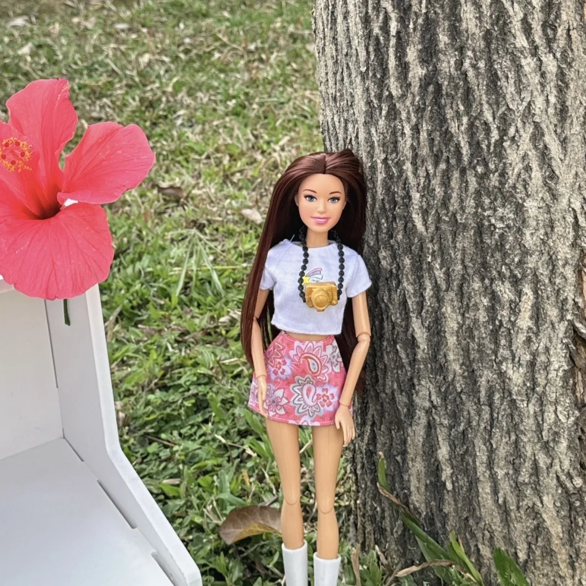 30cm 패션 긴 머리 BABI 공주 인형 스파이스 소녀 티셔츠 + 스커트 세트 소녀 놀이 집 장난감 1/6 BJD 관절 움직일 수있는 드레스 인형