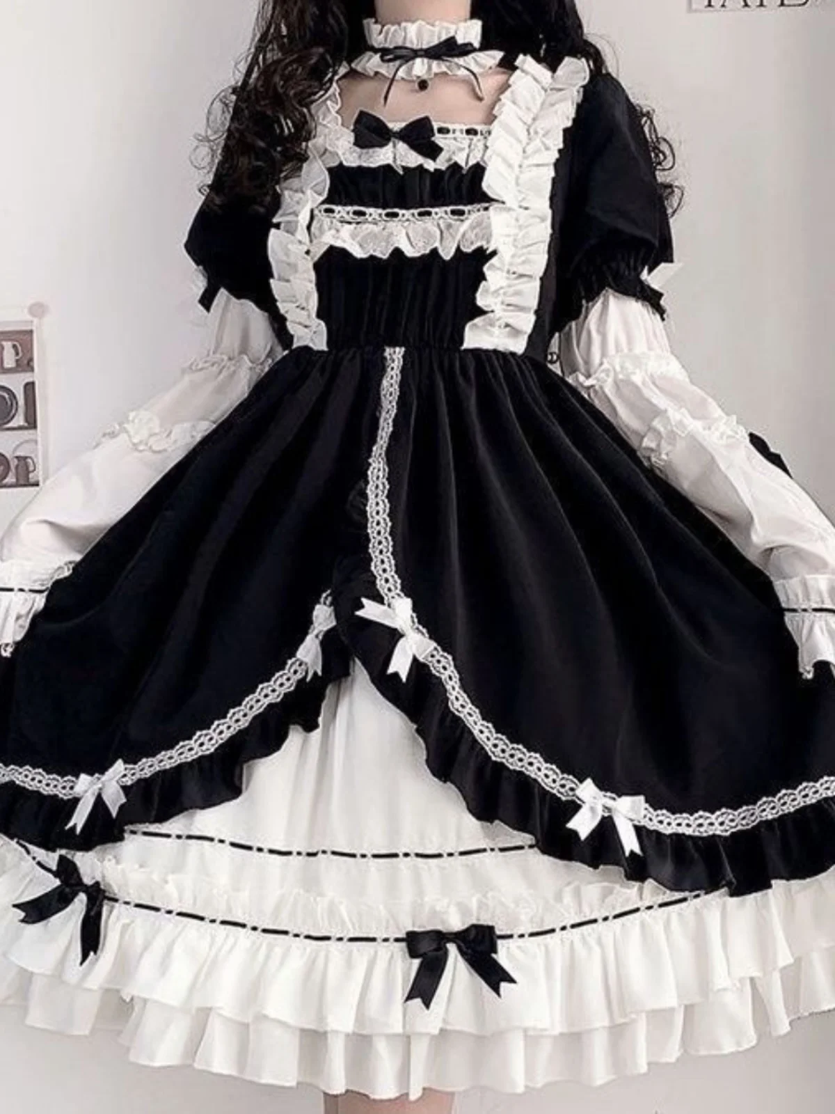 

Original Large Size White Night Aurora Lolita Bla And White Rose Princ Dr Svel Dr Cosplay Princ Dr