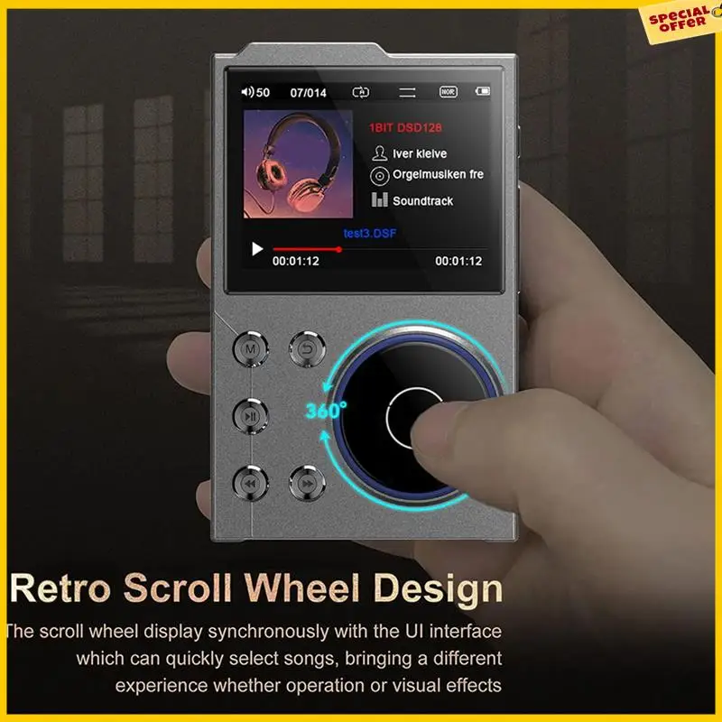 

A25P Bluetooth MP3-плеер 16 ГБ + 8 ГБ Hi-Fi портативный музыкальный плеер со встроенной памятью, идеально подходит для энтузиастов Walkman