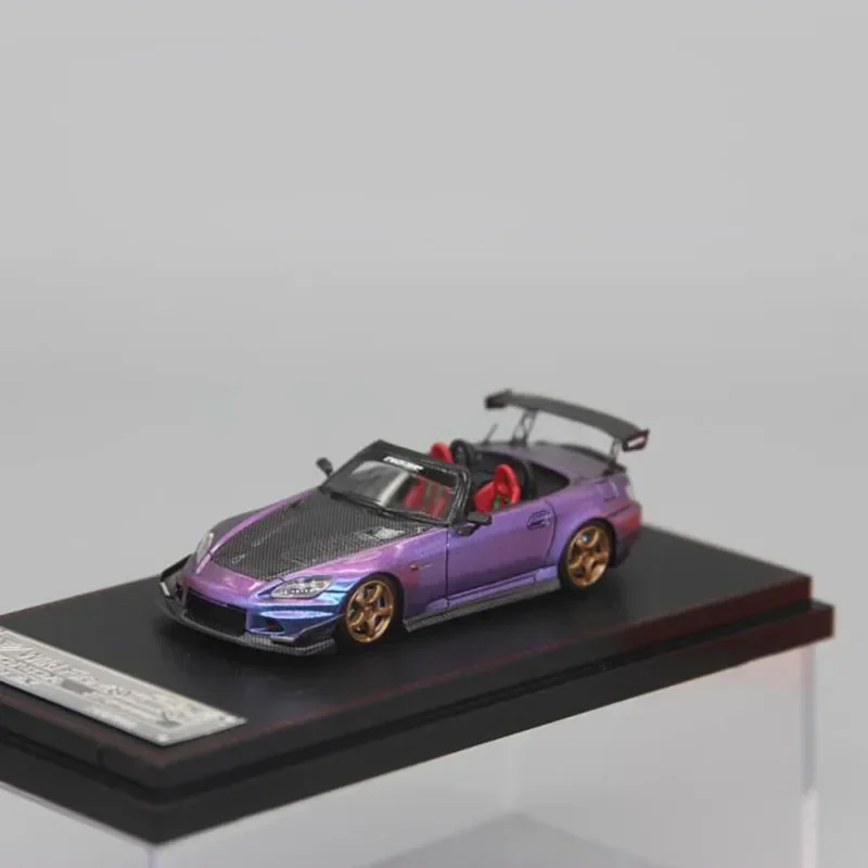 

Diecast 1:64 Scale Resin Chameleon S2000 Modified Voltex For The Honda Convertible Sports Car Model Collection Toy Gift