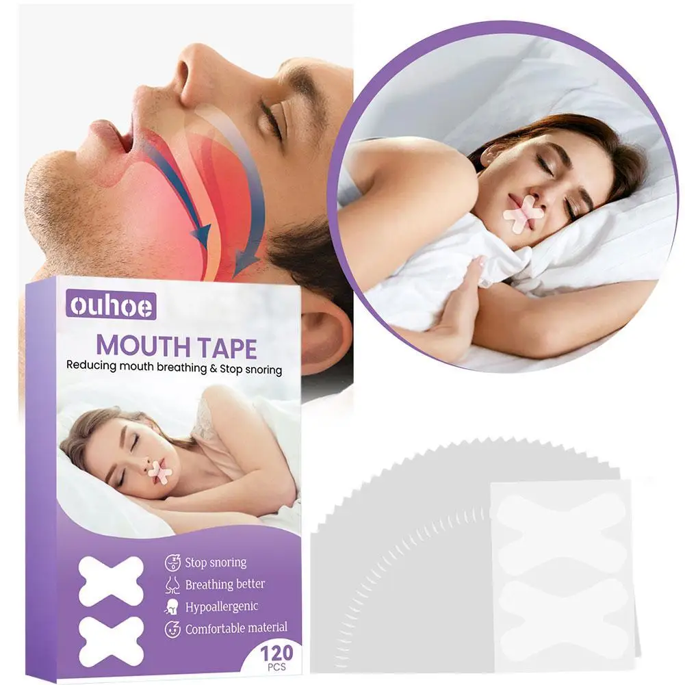 

120PCS/box Breath Nasal Strips Relieve Nasal Congestion Anti-Snoring Nose Patches Good Sleeping Product Easier Sleep Aid Decive