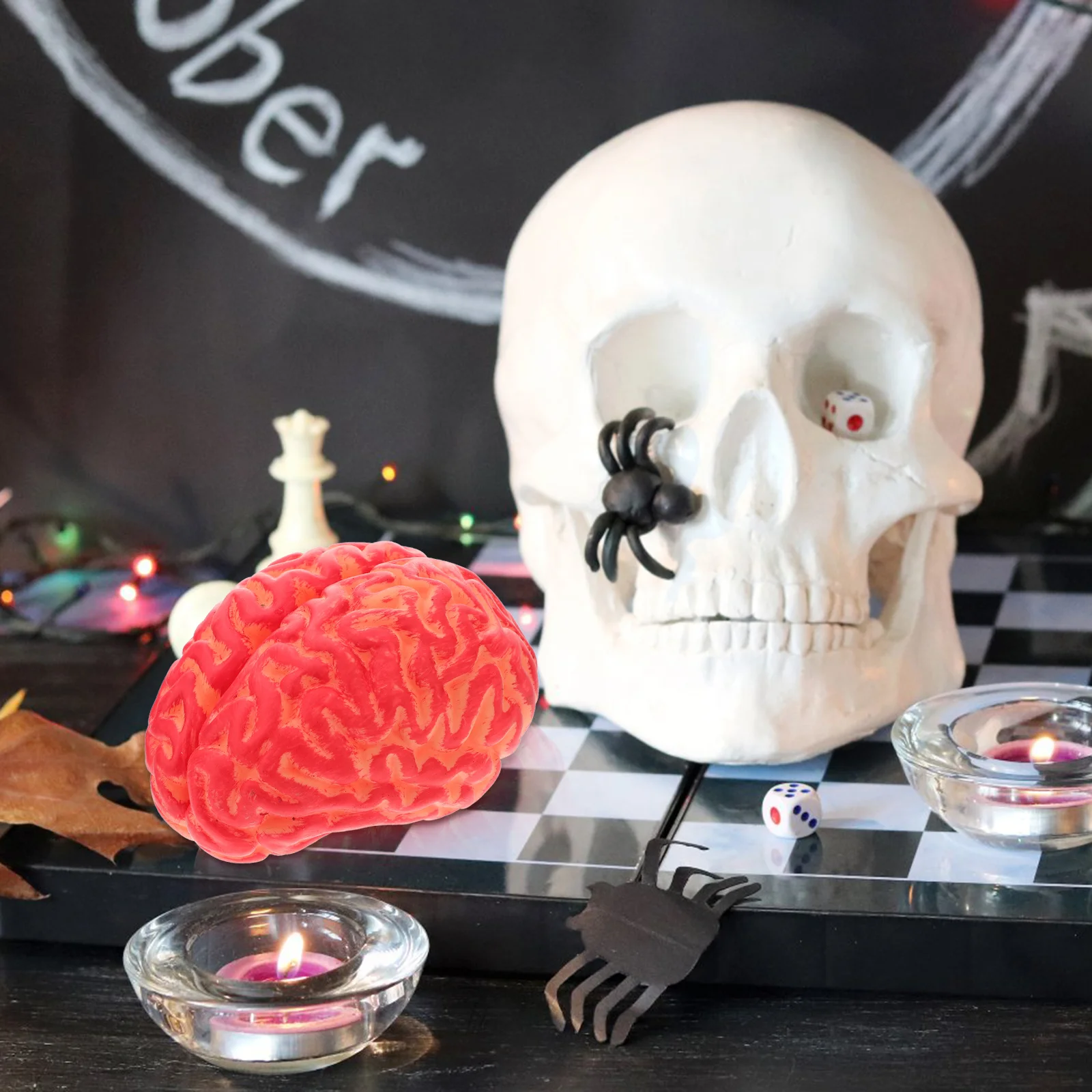 

1Pcs Artificial Blood Brain Realistic Horror Effect for Party Games Creepy Decoration Idea Fun Filler for Halloween