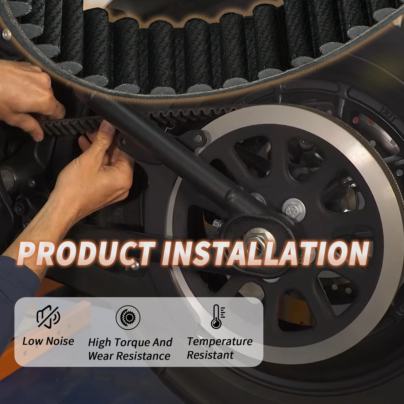 Drive Belt Replace 40015-90 For Harley-Davidson 1991-1999 DYNA Series, FXR2, FXR3, FXR4, 133T, 1.5 Inch Width