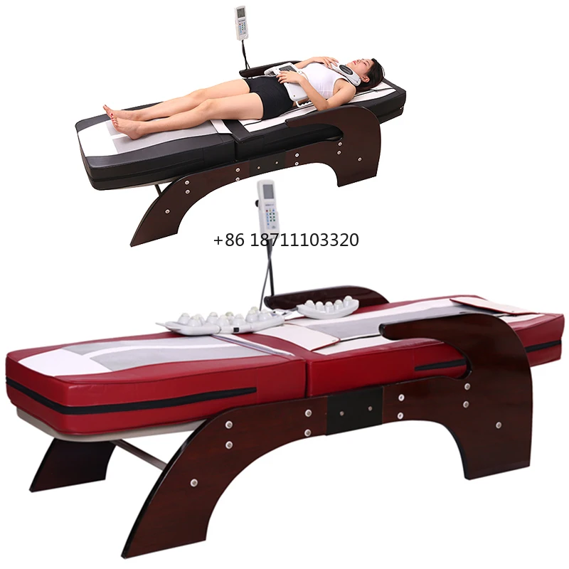 

Spa Full Body Traction Chiropractic Spine Care Tourmaline Camas De Stone 3D Mattress Jade Master Bed Roller Infrared Massage Bed