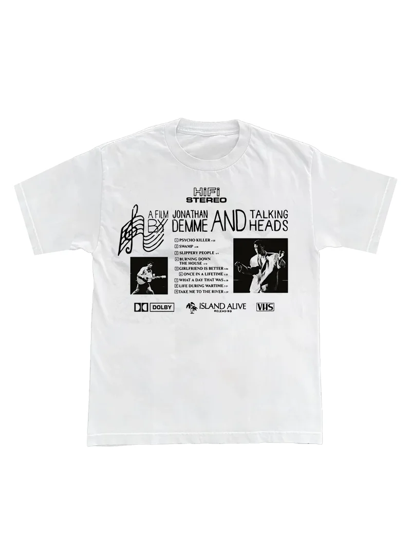 

Talking Heads Band Rock Music Peripheral American Retro Men's Loose T-shirt and Women's Short-sleeved T-shirt