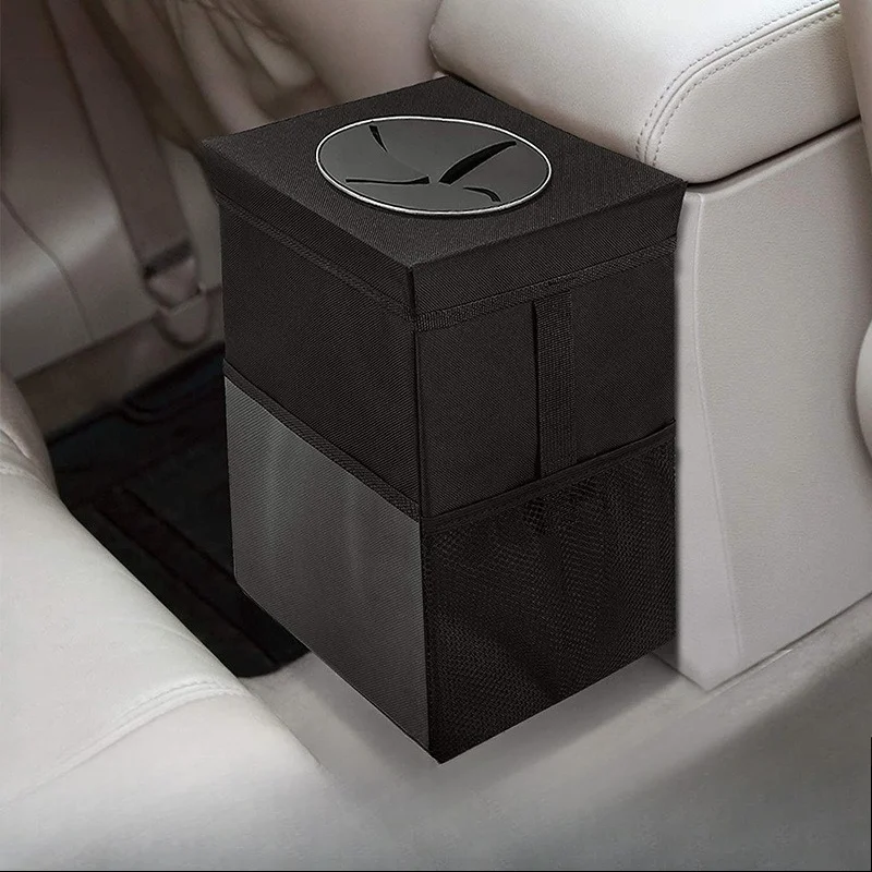 Multifunctional Car Trash Can High Quality Durable Oxford Cloth Convenient and Reusable for Vehicle Interior Storage Car Trash
