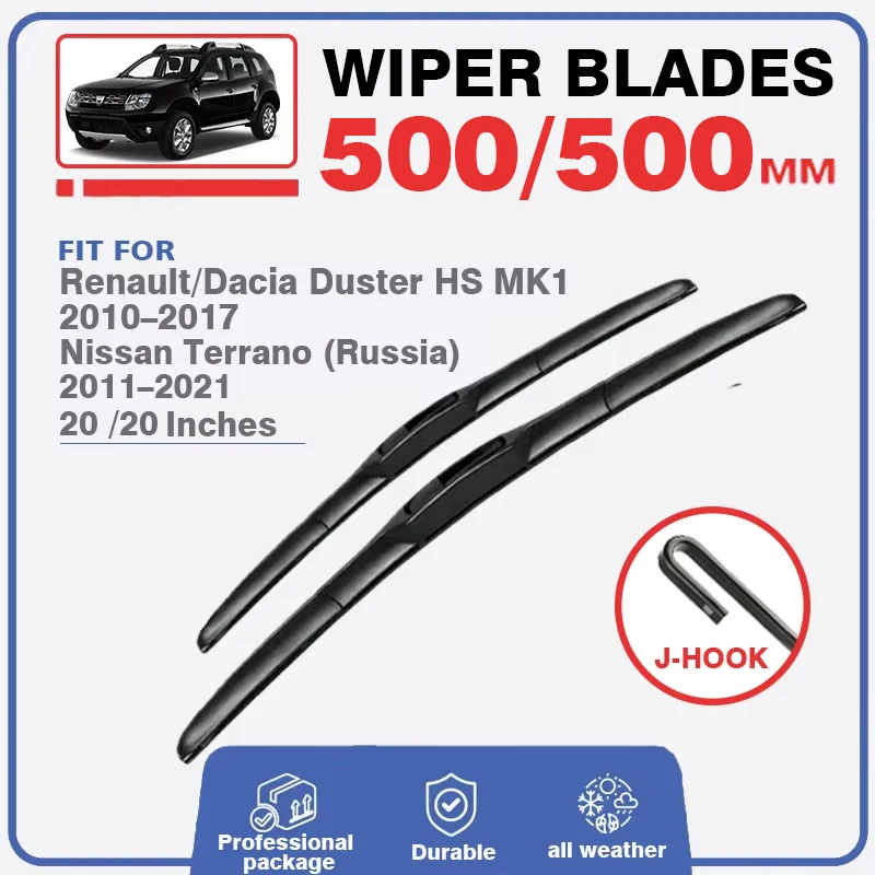 Car Front Rear Wiper Blades Set Kit For Dacia Renault Duster HS MK1 2010 - 2017 Nissan Terrano Windshield Windscreen 20