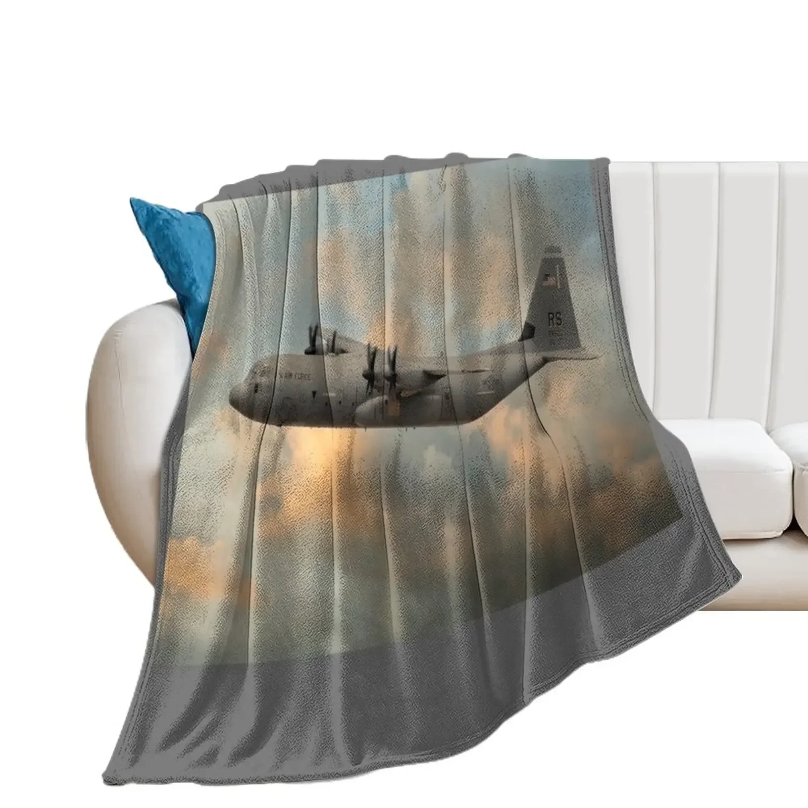 

USAF C-130J-30 Hercules Throw Blanket cosplay anime Camping Moving valentine gift ideas Blankets