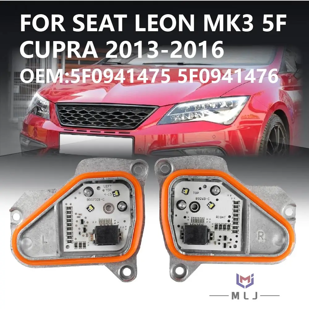5F0941475 5F0941476 Módulo de Luz LED Blanca DRL para Faro Delantero de Seat Leon MK3 5F Cupra 2013-2016, Accesorios para Auto