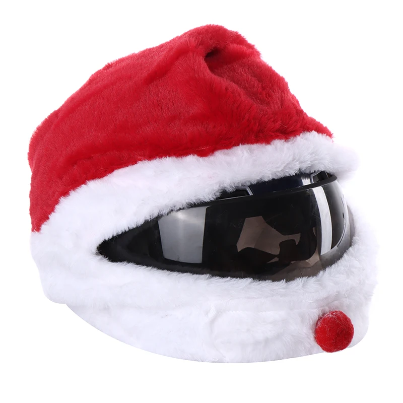 Christmas Creative Plush Helmet Cover for Men Long-lasting Helmet Protector Eye-catching Comfortable