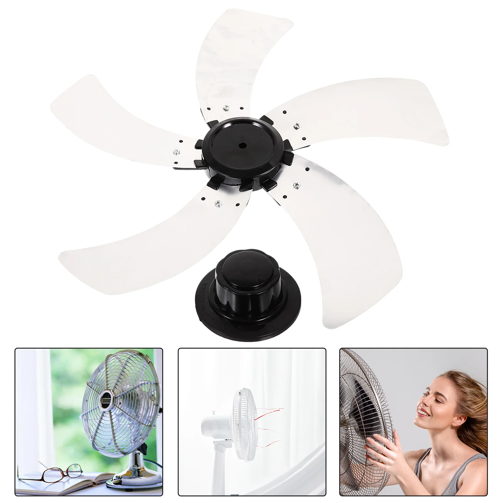 Floor Fan Blade Blades Parts Replacement Small Desk Pedestal Electric Leaves For Metal