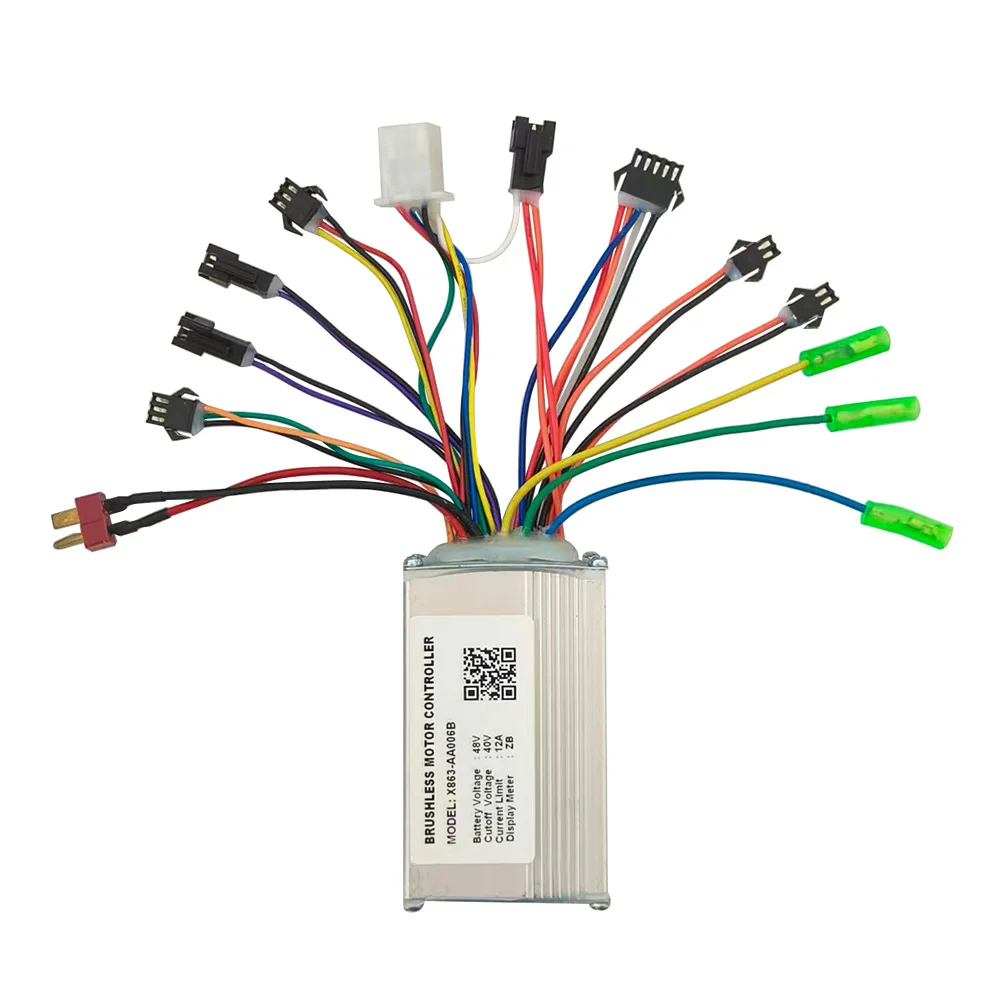 

Electric Bike Brushless Motor Controller X863-AA006B 48V 12A for ZB Protocol Display Electric Scooters MTB Speed Controller