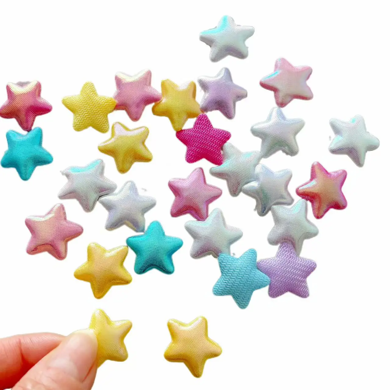 12pcs Y2K Dopamine Shiny Star Patches, Colorful Glitter DIY Star Appliques for Hair Accessories, Phone Cases, Bags, Hats, Jeans