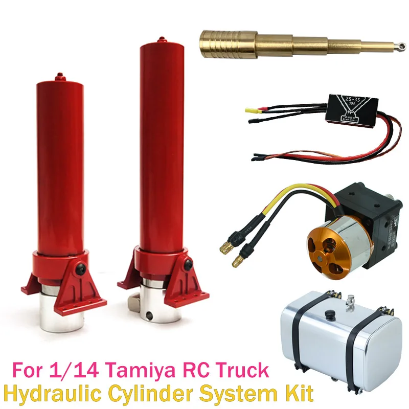 Espacements d'huile hydraulique en métal, pompe, réservoir, ESC pour camion RC 1/14 Tamiya, benne basculante de remorque Scania 770S R620, Benz Actros Volvo MAN Part