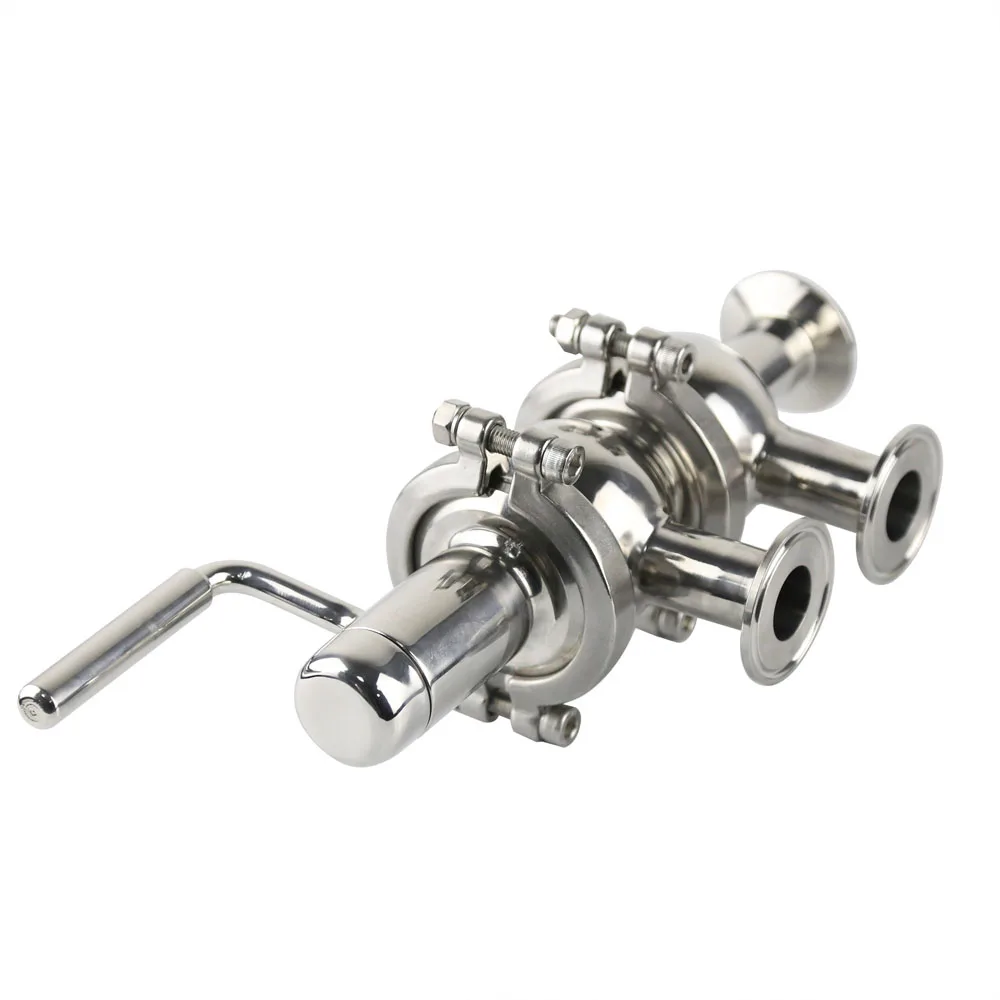 Stainless Steel Sanitary Hygienic Single Double Seat Shut off Shutoff and Divert Valve